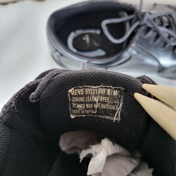 Nunn Bush Leather Oxford Dress Shoe Comfort Gel Men 8.5 M Lace Up Black - Picture 11 of 13